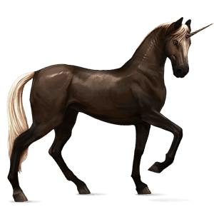 jednorożec wierzchowy koń hanowerski ciemnogniada