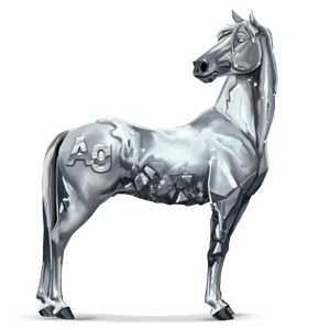 boski koń srebro