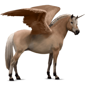 skrzydlaty jednorożec kuc  koń fiordzki brunblakk
