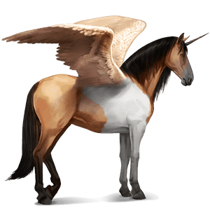 skrzydlaty jednorożec wierzchowy koń andaluzyjski jasnosiwa