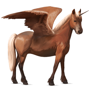 skrzydlaty jednorożec kuc  haflinger jasnokasztanowata