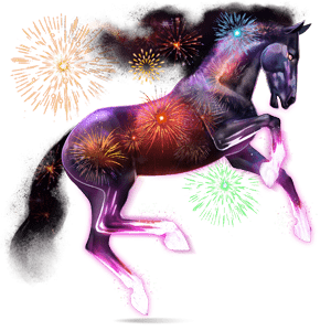 boski koń fajerwerki