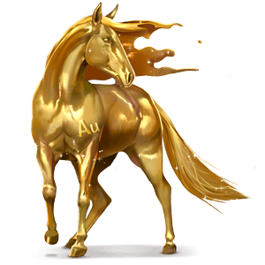 boski koń złoto