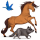 koń wędrowny kreskówka