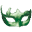 zielona maska karnawałowa