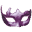 purpurowa maska karnawałowa
